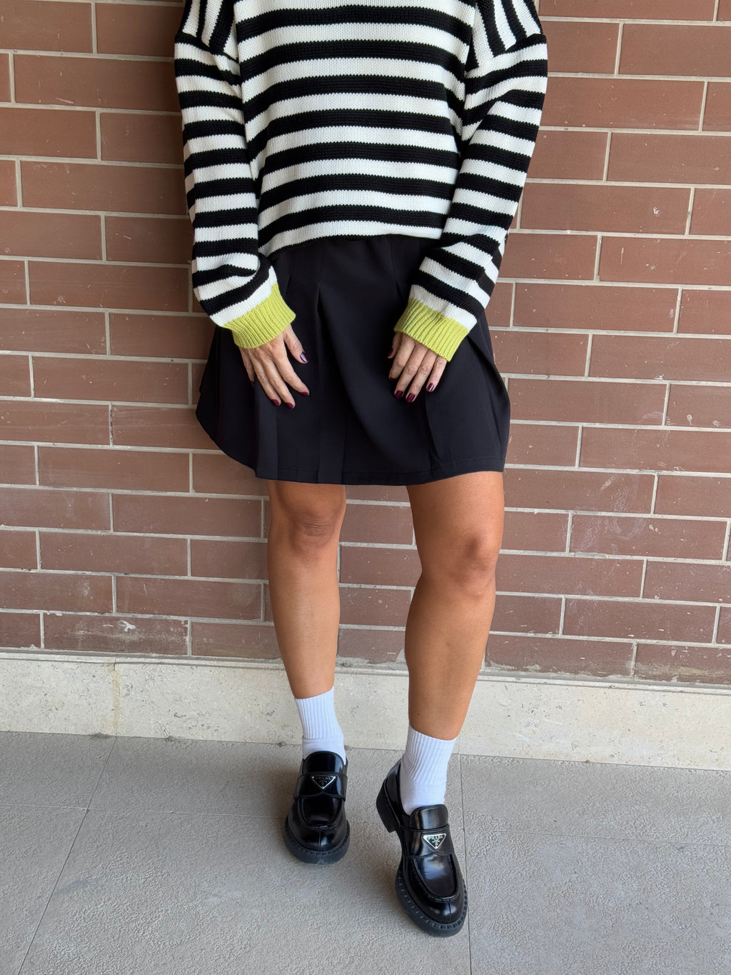 Black Preppy School Girl Skirt