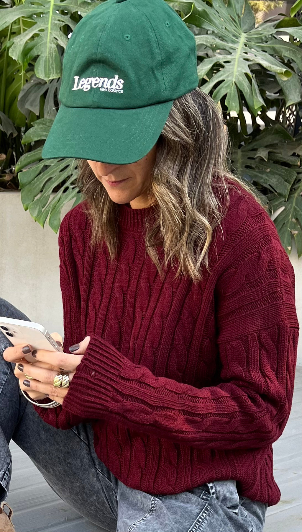 PREORDER Burgundy Cableknit Pullover