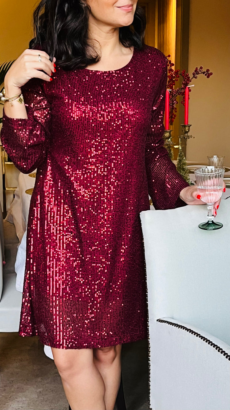 Burgundy Party At The Disco Dress