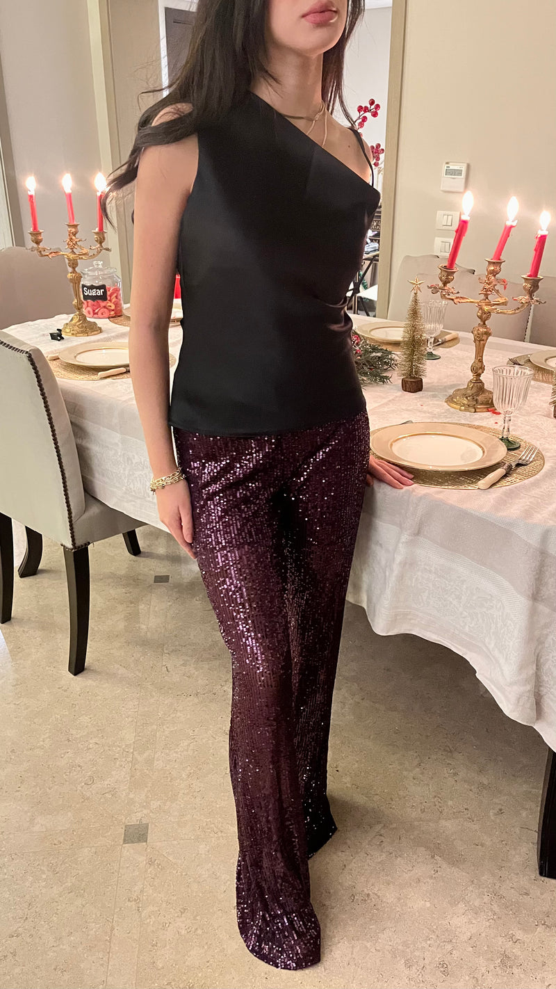 Purple Sequin Pants