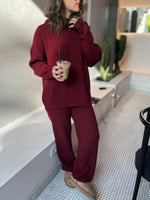 Burgundy Knit Set