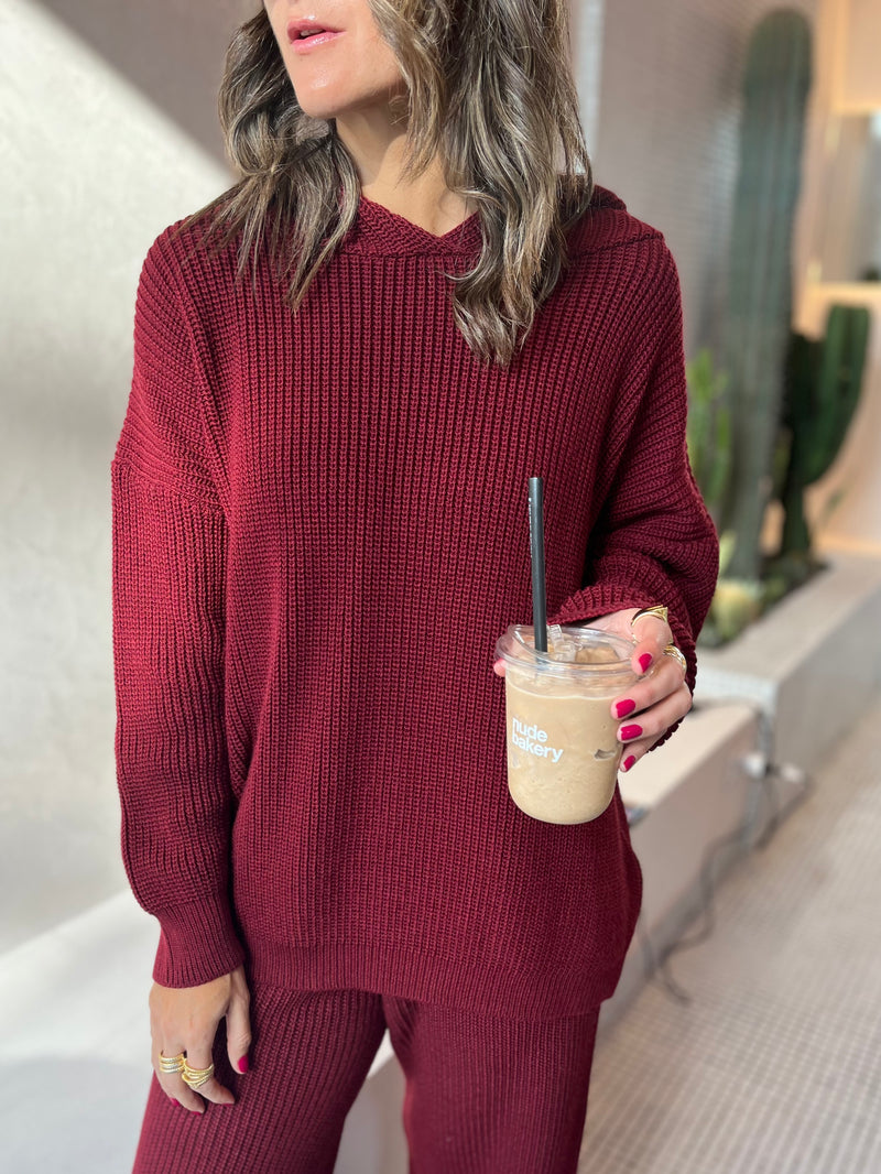 Burgundy Knit Set