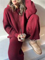 Burgundy Knit Set