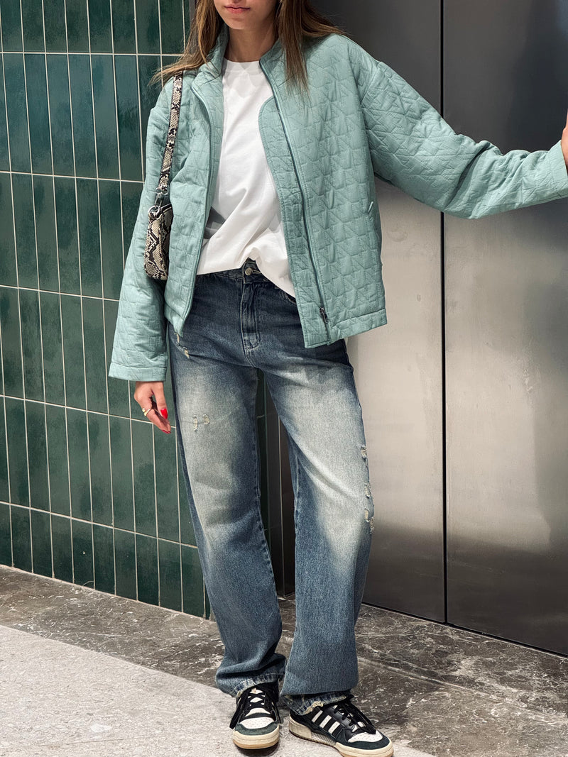 Mint Quilted Everyday Jacket