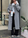 Tweed Checkered Longline Coat