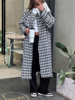 Tweed Checkered Longline Coat