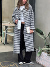 Tweed Checkered Longline Coat