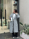 Tweed Checkered Longline Coat