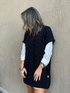 Black High Neck Kate Poncho