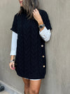 Black High Neck Kate Poncho