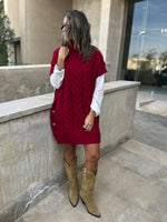 Burgundy High Neck Kate Poncho