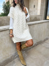 Ivory High Neck Kate Poncho