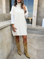 Ivory High Neck Kate Poncho