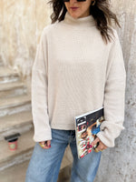 Beige High Neck Bliss Pullover