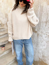 Beige High Neck Bliss Pullover