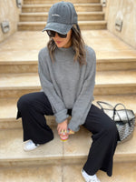 Dark Grey High Neck Bliss Pullover