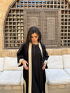 Black Layali Velvet Kaftan