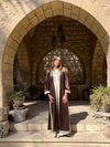 Brown Layali Velvet Kaftan