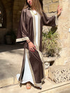 Brown Layali Velvet Kaftan