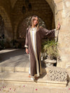 Brown Layali Velvet Kaftan