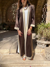 Brown Layali Velvet Kaftan