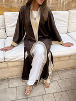 Brown Layali Velvet Kaftan