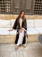 Brown Layali Velvet Kaftan