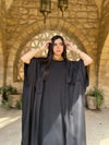 Black Midnight Shawl Hooded Kaftan