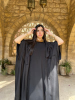 Black Midnight Shawl Hooded Kaftan