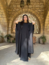 Black Midnight Shawl Hooded Kaftan