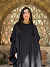 Black Midnight Shawl Hooded Kaftan