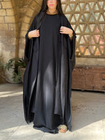 Black Midnight Shawl Hooded Kaftan