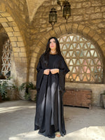 Black Midnight Shawl Hooded Kaftan