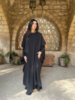 Black Midnight Shawl Hooded Kaftan