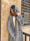 Olive Nomadic Printed Hooded Cardigan