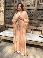 Beige Glowy Knot Kaftan