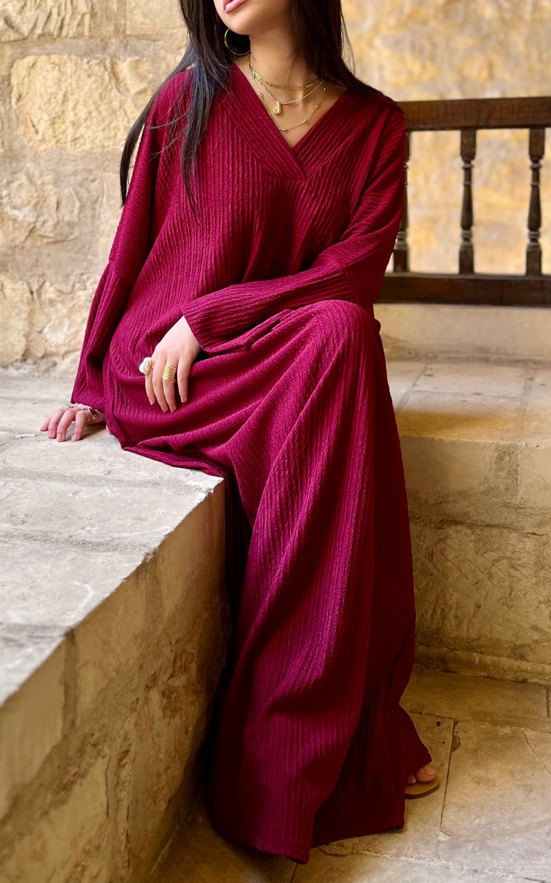 Burgundy Thick dress