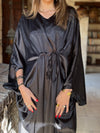 PREORDER Black Shimmery Nubian Kaftan