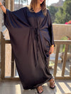 PREORDER Black Shimmery Nubian Kaftan