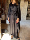 PREORDER Black Shimmery Nubian Kaftan