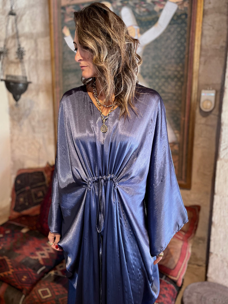 PREORDER Navy Shimmery Nubian Kaftan