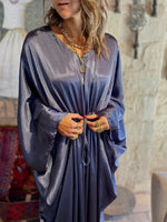 PREORDER Navy Shimmery Nubian Kaftan