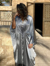 PREORDER Silver Shimmery Nubian Kaftan