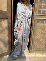 PREORDER Silver Shimmery Nubian Kaftan