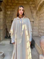 Beige Dottie Hooded Kaftan