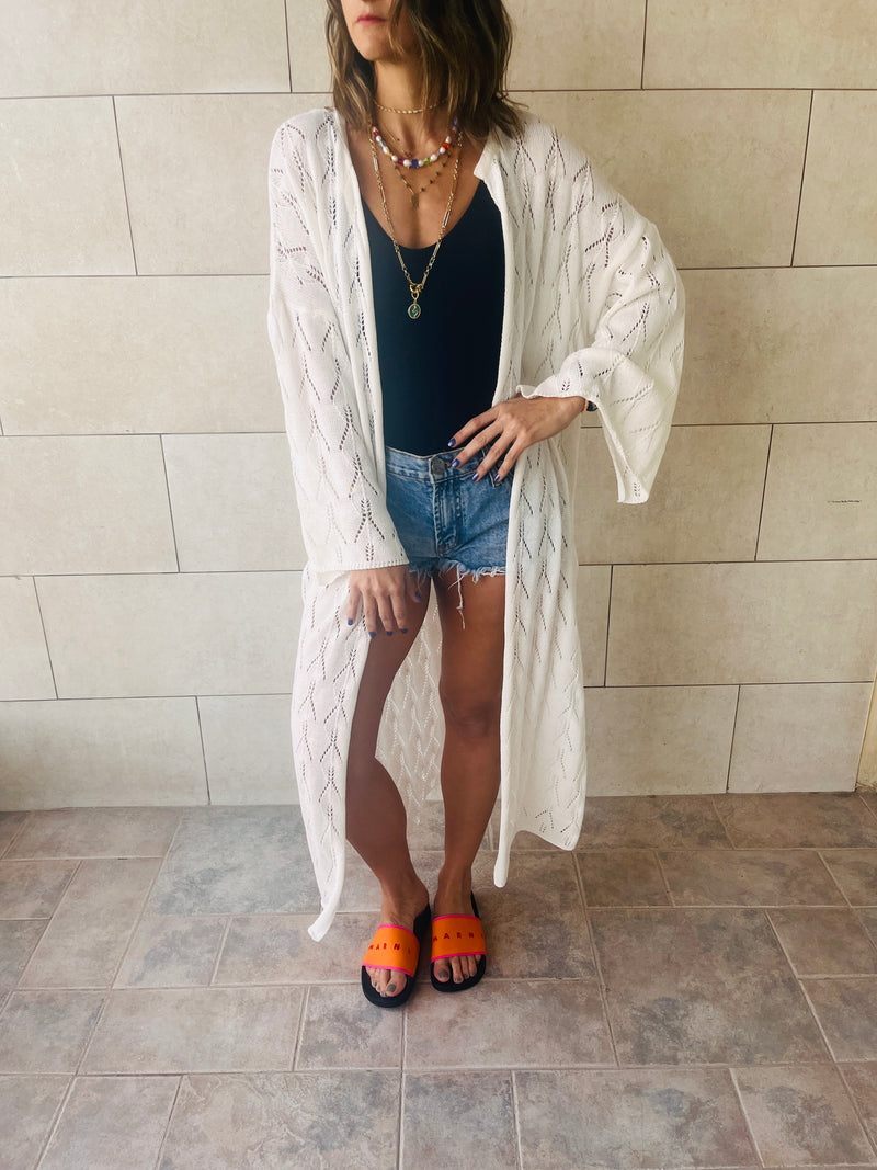 White Wishbone Kimono