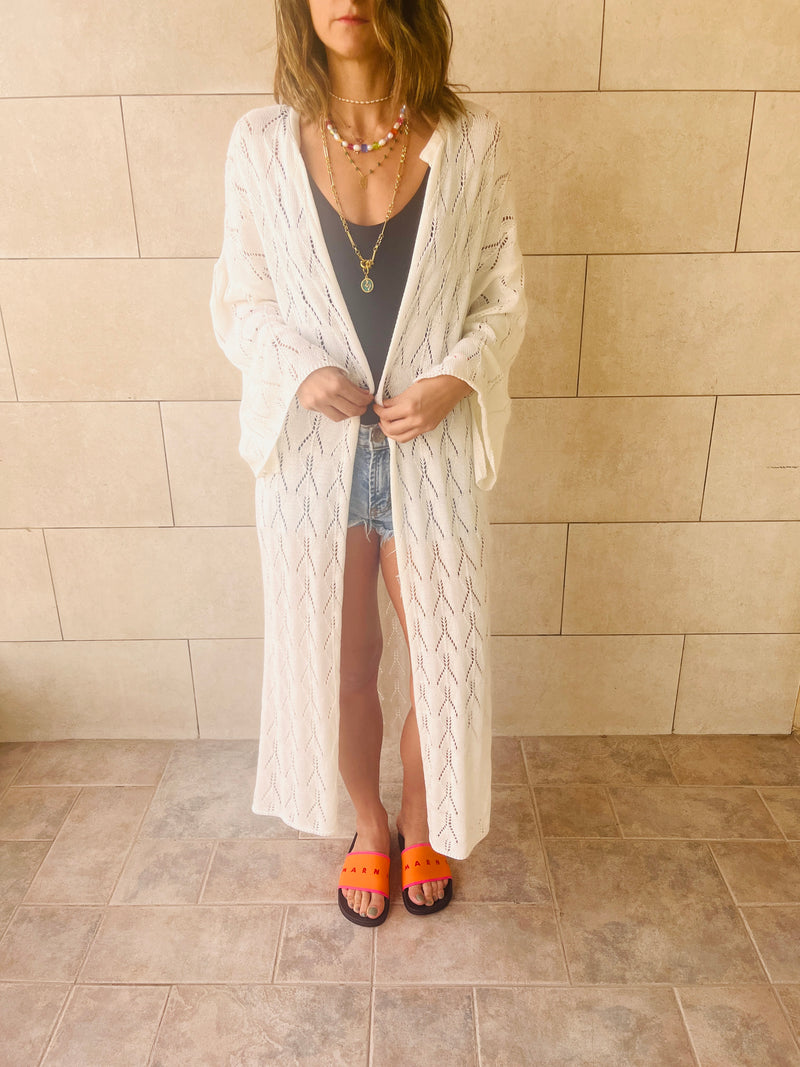 White Wishbone Kimono