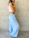 Baby Blue Knot Waist Light Pants