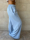 Baby Blue Knot Waist Light Pants