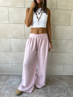 Pink Knot Waist Light Pants